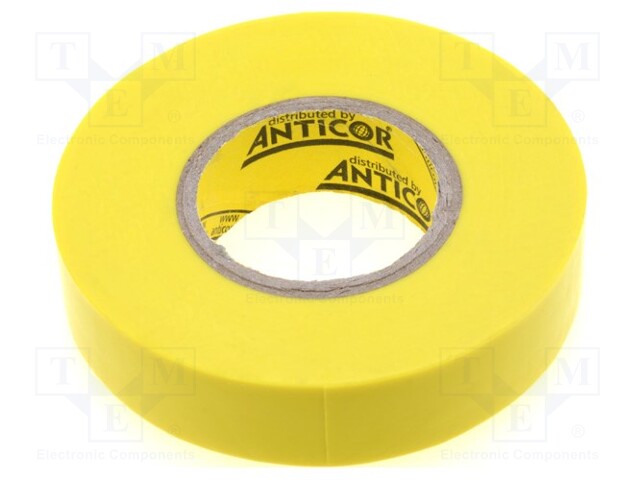 Tape: electrical insulating; W: 19mm; L: 20m; D: 0.19mm; yellow; 380%