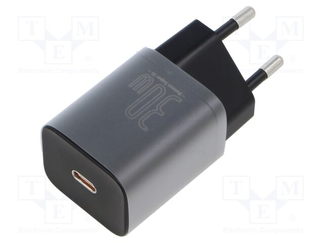 Power supply: switching; mains,plug-in; 5÷20VDC; 30W; 78x34x28mm