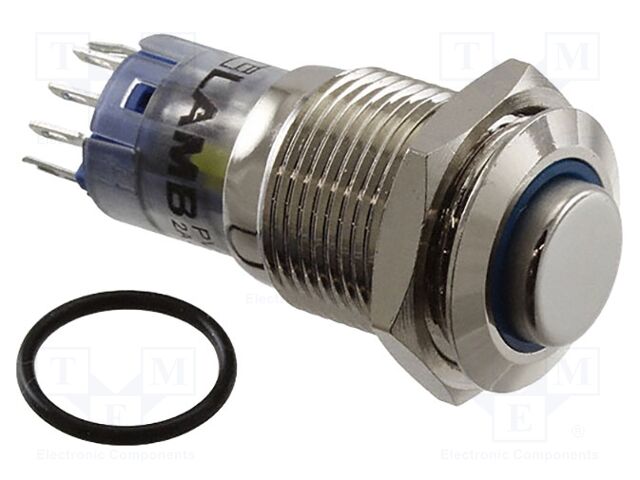 Switch: vandal resistant; Pos: 2; SPDT; 2A/48VDC; IP40; ON-(ON)