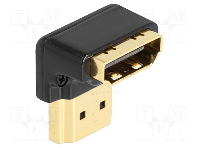 Adapter; HDMI socket,HDMI plug 90° up/down; 8K,HEC,UHD 4320p