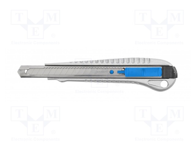 Knife; carton,textiles,universal; 9mm; Handle material: aluminum