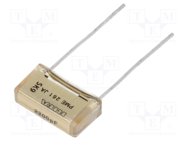 Capacitor: paper; 2.2nF; 500VAC; 10.2mm; ±10%; THT; Series: PME261