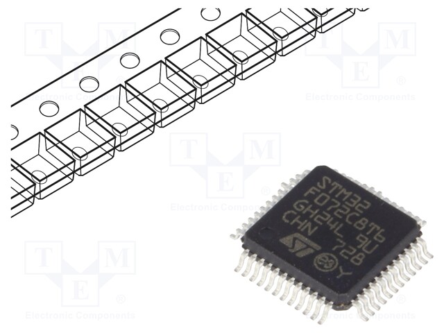 ARM microcontroller; Flash: 64kB; 48MHz; SRAM: 16kB; LQFP48