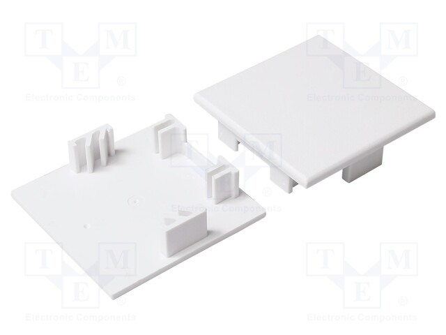 Cap for LED profiles; white; ABS; Application: PHIL53; Pcs: 2