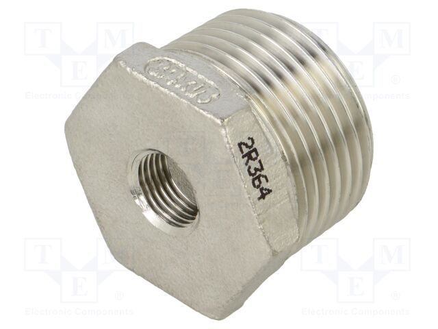 Male-female,reductive; max.10.5bar; 1.4408 stainless steel