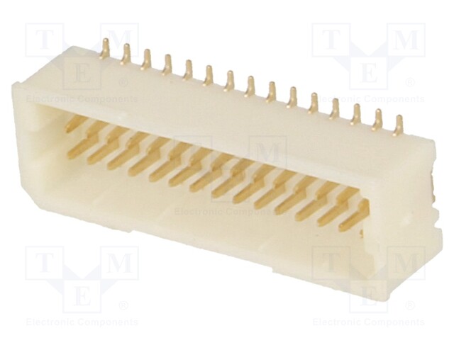 Socket; wire-board; male; 1mm; PIN: 30; SMT; 50V; 1A; tinned; 20mΩ
