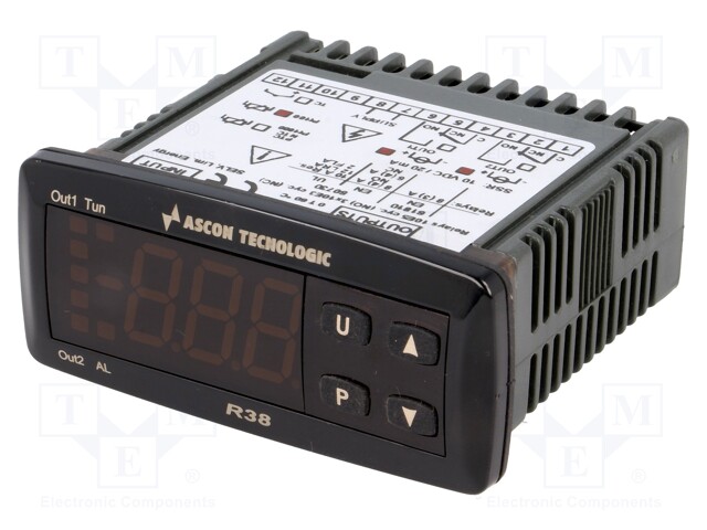 Module: regulator; Pt100; temperature; SSR; OUT 2: SSR; on panel