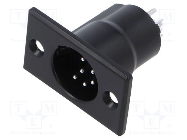 Connector: XLR; socket; male; Plating: silver plated; soldering