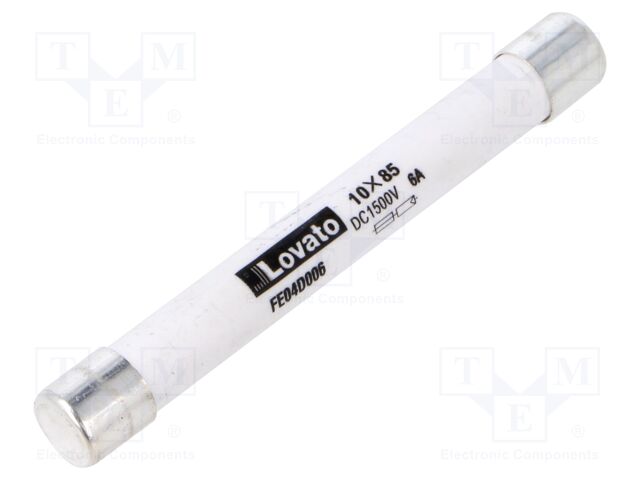Fuse: fuse; 6A; 1.5kVDC; gPV; 10x85mm
