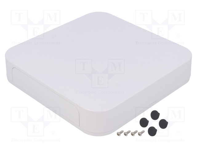 Enclosure: with panel; PF; X: 200mm; Y: 200mm; Z: 40mm; ABS; white