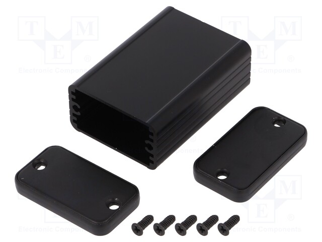 Enclosure: with panel; 1455; X: 45mm; Y: 25mm; Z: 60mm; aluminium