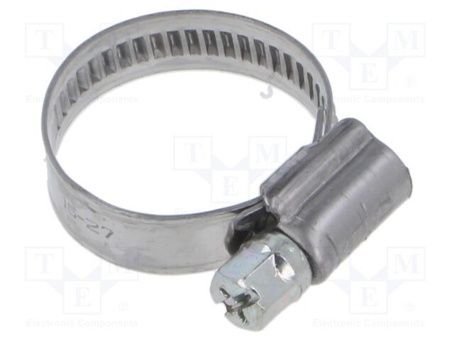 Worm gear clamp; W: 9mm; Clamping: 16÷27mm; steel; WD9; W2