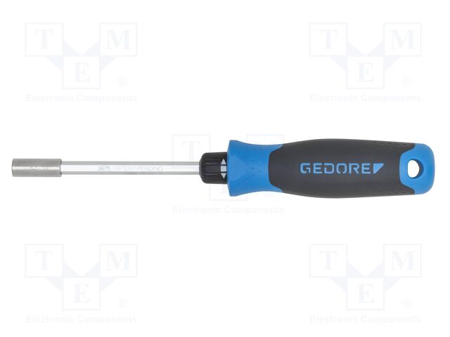 Screwdriver: standard; with ratchet; 1/4"; Blade length: 115mm