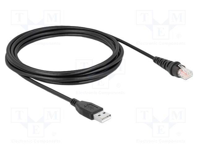 Cable; USB 2.0; RJ50 plug,USB A plug; 3m; black; F/UTP; 26AWG; PVC