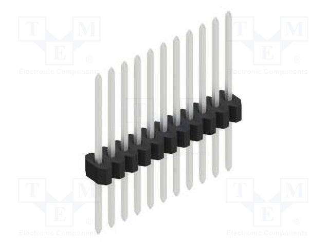 Connector: pin strips; pin header; male; PIN: 11; 1.27mm; THT; 1x11