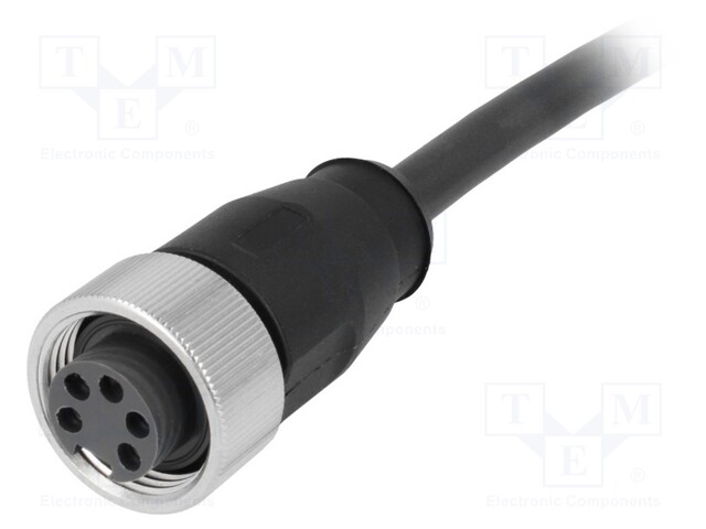 Plug; 7/8"; 5m; female; PIN: 5; straight; with lead; TPU