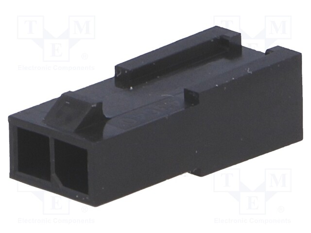 Plug; wire-wire; male; Micro-Fit 3.0; 3mm; PIN: 2; w/o contacts