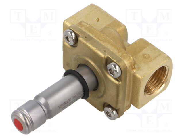Electromagnetic valve; G 1/2"; brass; PTFE; EV260B; Valve: 2/2 NC