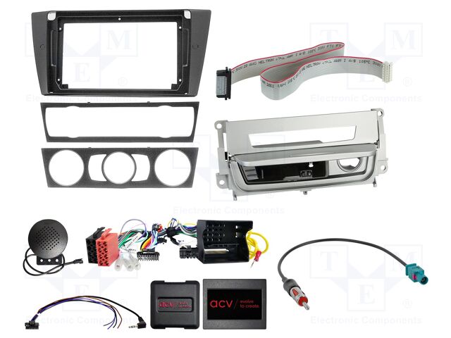 Adapter for control from steering wheel; BMW; black,silver
