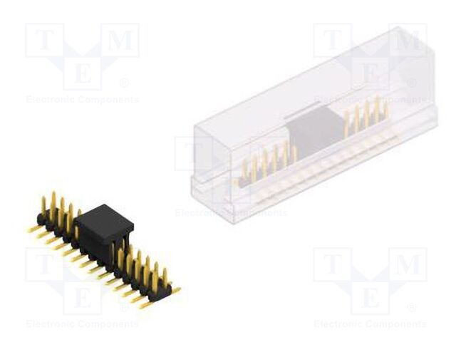 Connector: pin strips; pin header; male; PIN: 28; 2mm; SMT; 2x14