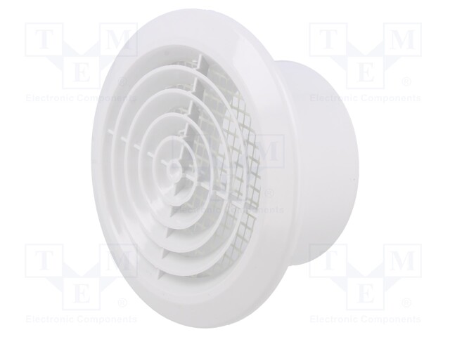 Guard; ABS; Ø100mm; snap fastener; white; Body dim: Ø144x68mm