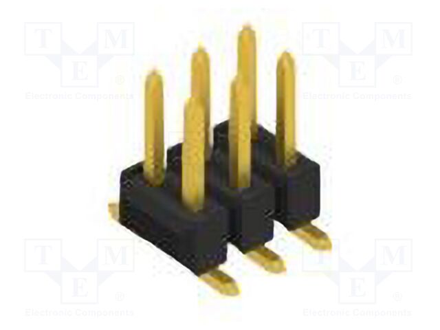 Connector: pin strips; pin header; male; PIN: 6; 2.54mm; SMT; 2x3