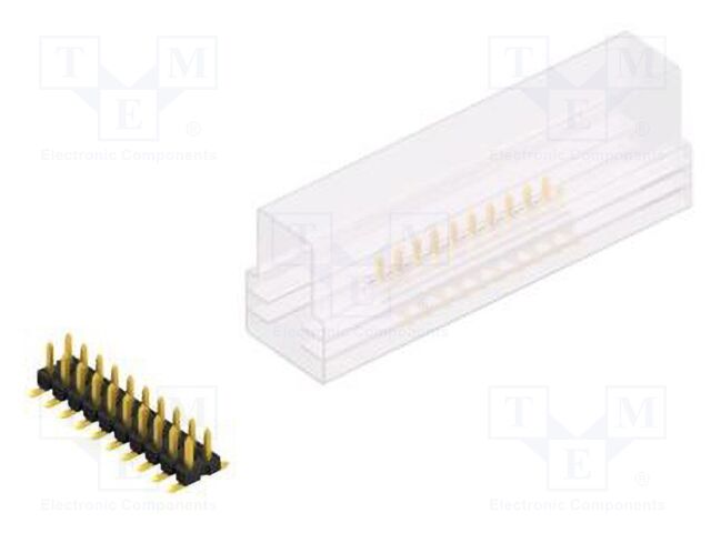Connector: pin strips; pin header; male; PIN: 20; 2.54mm; SMT; 2x10