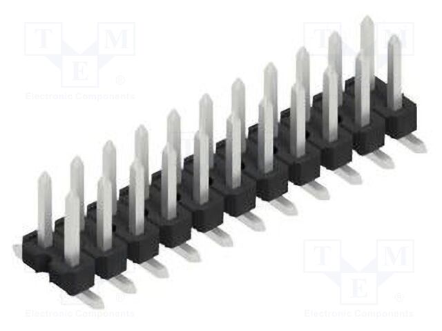 Connector: pin strips; pin header; male; PIN: 22; 2.54mm; SMT; 2x11
