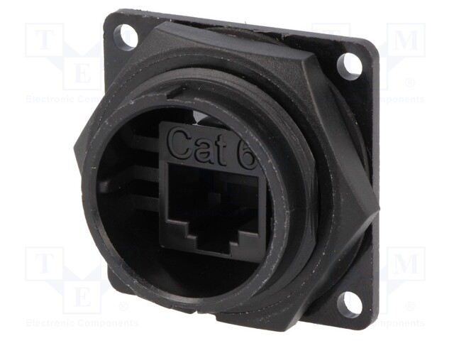 Coupler; RJ45; DC; PIN: 8; Cat: 6; Layout: 8p8c; Locking: bayonet