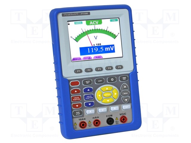 Handheld oscilloscope; ≤100MHz; LCD 3,8'' (640x480); Channels: 2