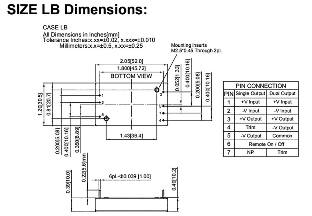 Converter: DC/DC; 75W; Uin: 9÷36V; Uout: 12VDC; Uout2: -12VDC; 39g