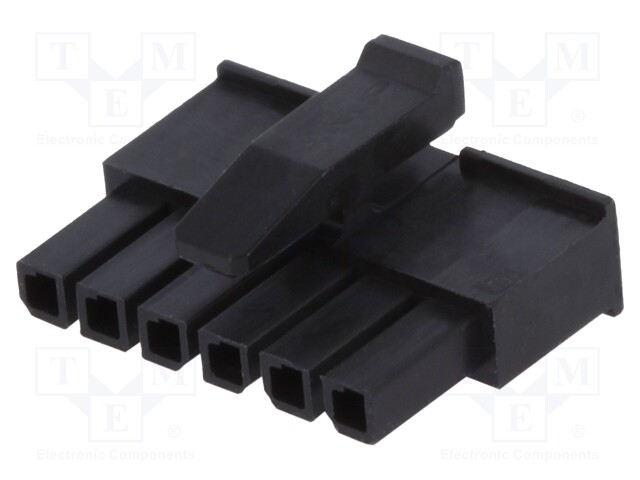 Plug; wire-wire; female; Micro MATE-N-LOK; 3mm; PIN: 6; for cable