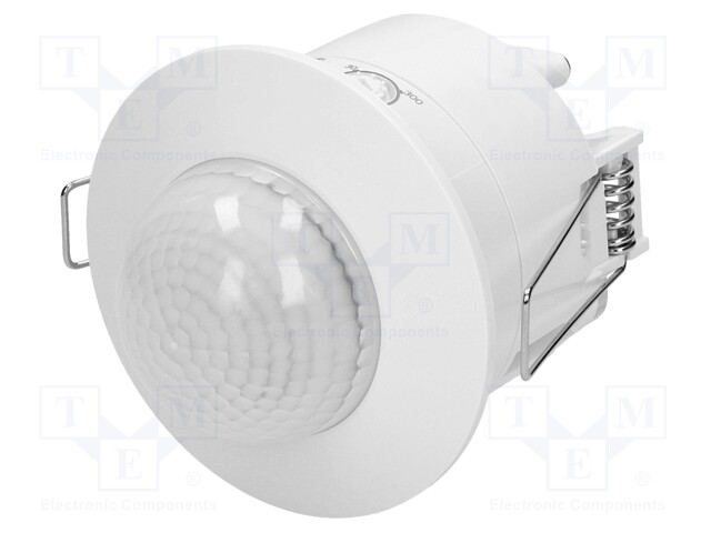 Motion sensor; ceiling; 230VAC; IP20; 12m; Range: 10s÷15min; 360°