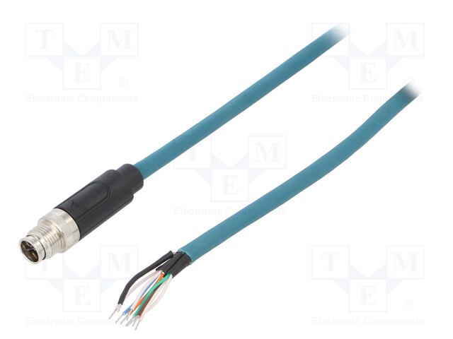 Plug; M12; PIN: 8; male; X code-ProfiNET; IP67; 48V; 500mA; straight