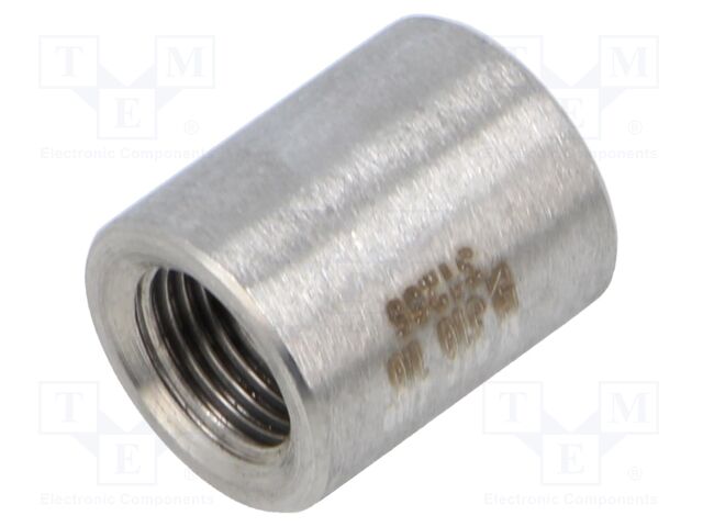 Long,round,female-female; max.10.5bar; 1.4408 stainless steel