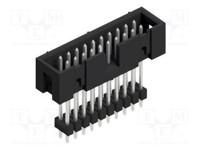 Connector: pin strips; pin header; male; PIN: 20; 2.54mm; THT; 2x10