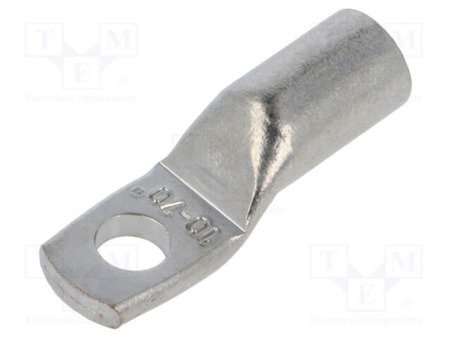 Tip: ring tube; M10; 70mm2; crimped; for cable; tinned; copper