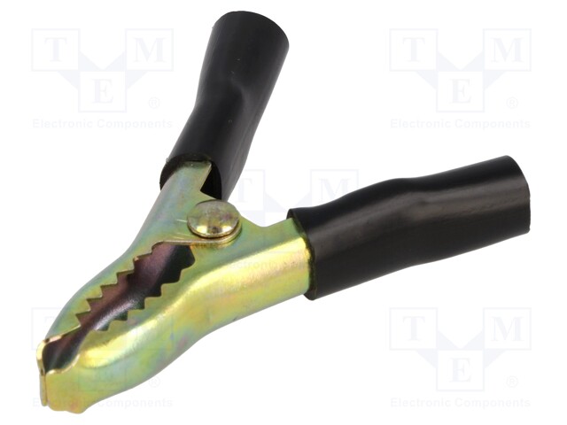 Crocodile clip; 15A; Grip capac: max.25mm; Overall len: 65mm