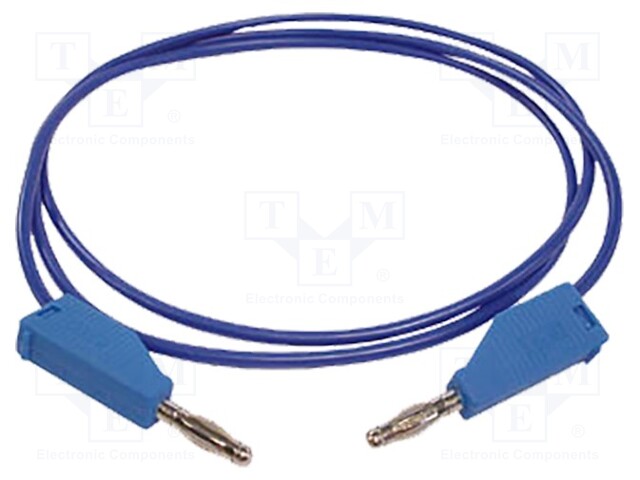Test lead; Imax: 3A; Len: 1m; with 4mm axial socket; blue; 30VAC