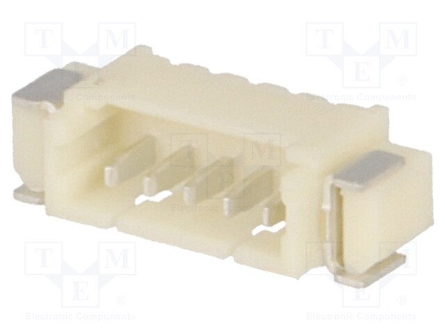Socket; wire-board; male; 1.25mm; PIN: 5; SMT; 125V; 1A; tinned