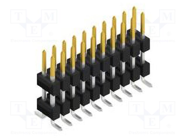 Connector: pin strips; pin header; male; PIN: 20; 2.54mm; SMT; 2x10