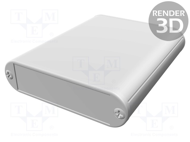 Enclosure: with panel; 1455; X: 71mm; Y: 80mm; Z: 19mm; aluminium