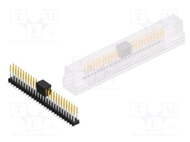 Connector: pin strips; pin header; male; PIN: 52; 2.54mm; SMT; 2x26