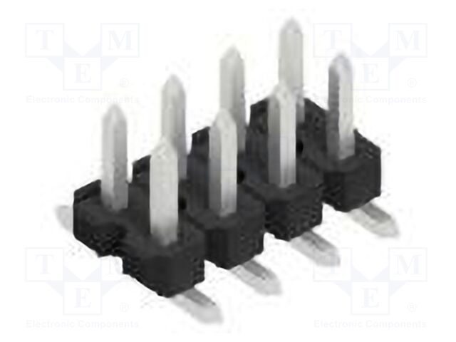 Connector: pin strips; pin header; male; PIN: 8; 2.54mm; SMT; 2x4
