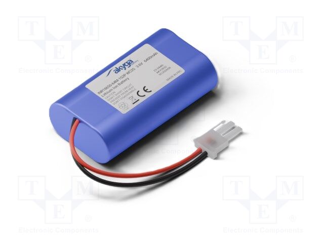 Re-battery: Li-Ion; 3.6V; 6400mAh; CP-01102010socket; 21x37x68mm