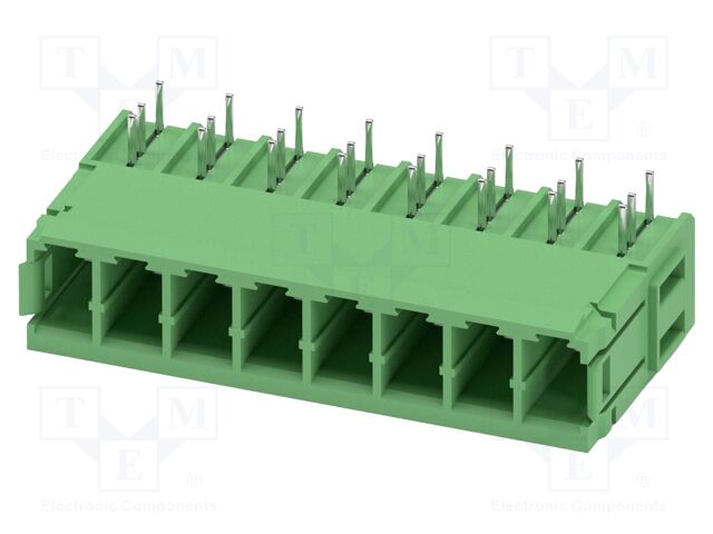 PCB headers, nominal cross section: 6 mm?, color: green, nom
