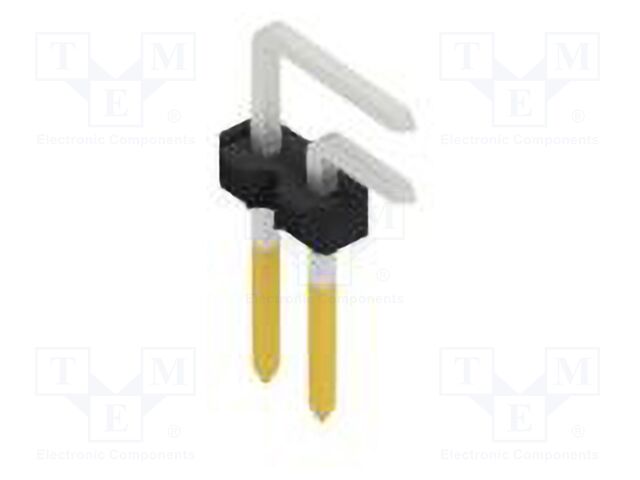 Connector: pin strips; pin header; male; PIN: 2; 2.54mm; THT; 2x1