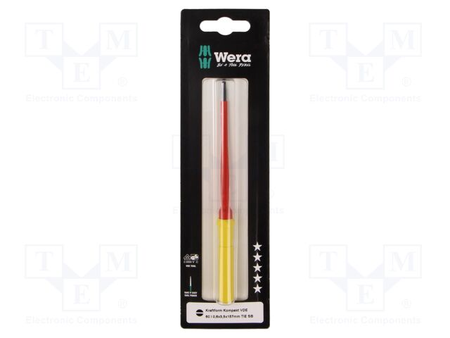 Interchangeable blade; slot; insulated; 3,5x0,6mm; 157mm; 1kVAC