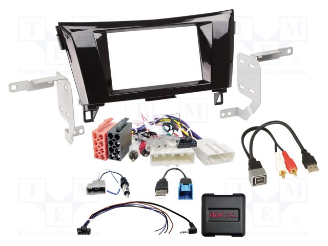 Adapter for control from steering wheel; Nissan; black gloss