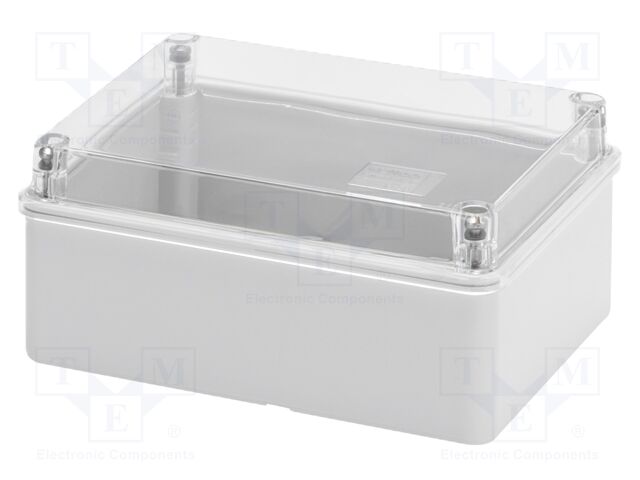 Enclosure: junction box; wall mount; plastic; grey